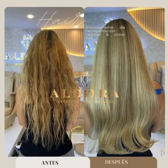 Before and after: hair recovery schedule with a color change
