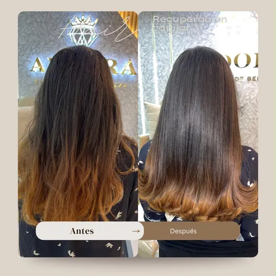 Before and after: dry ends restored with deep hydration